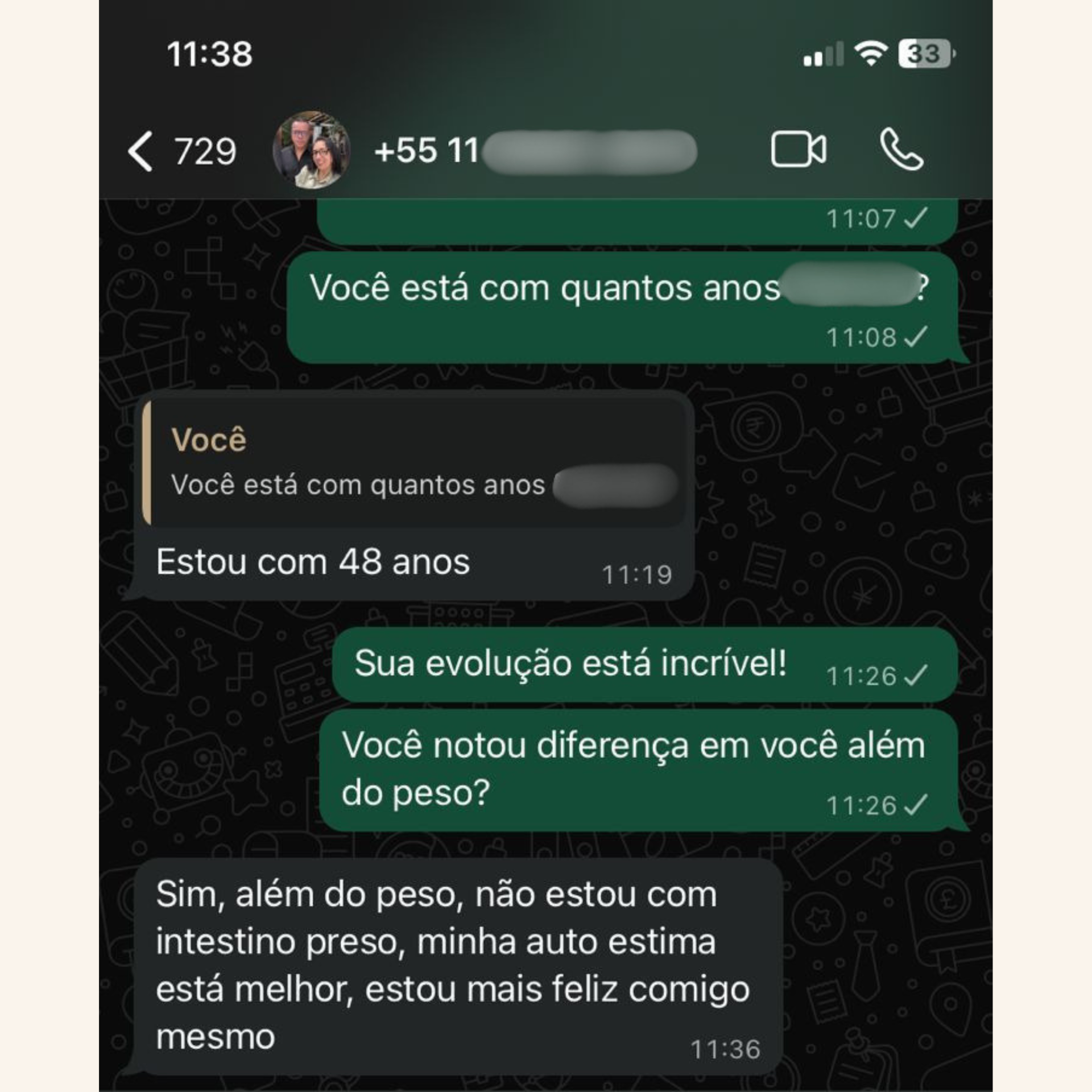 Intestino destravado aos 48 anos